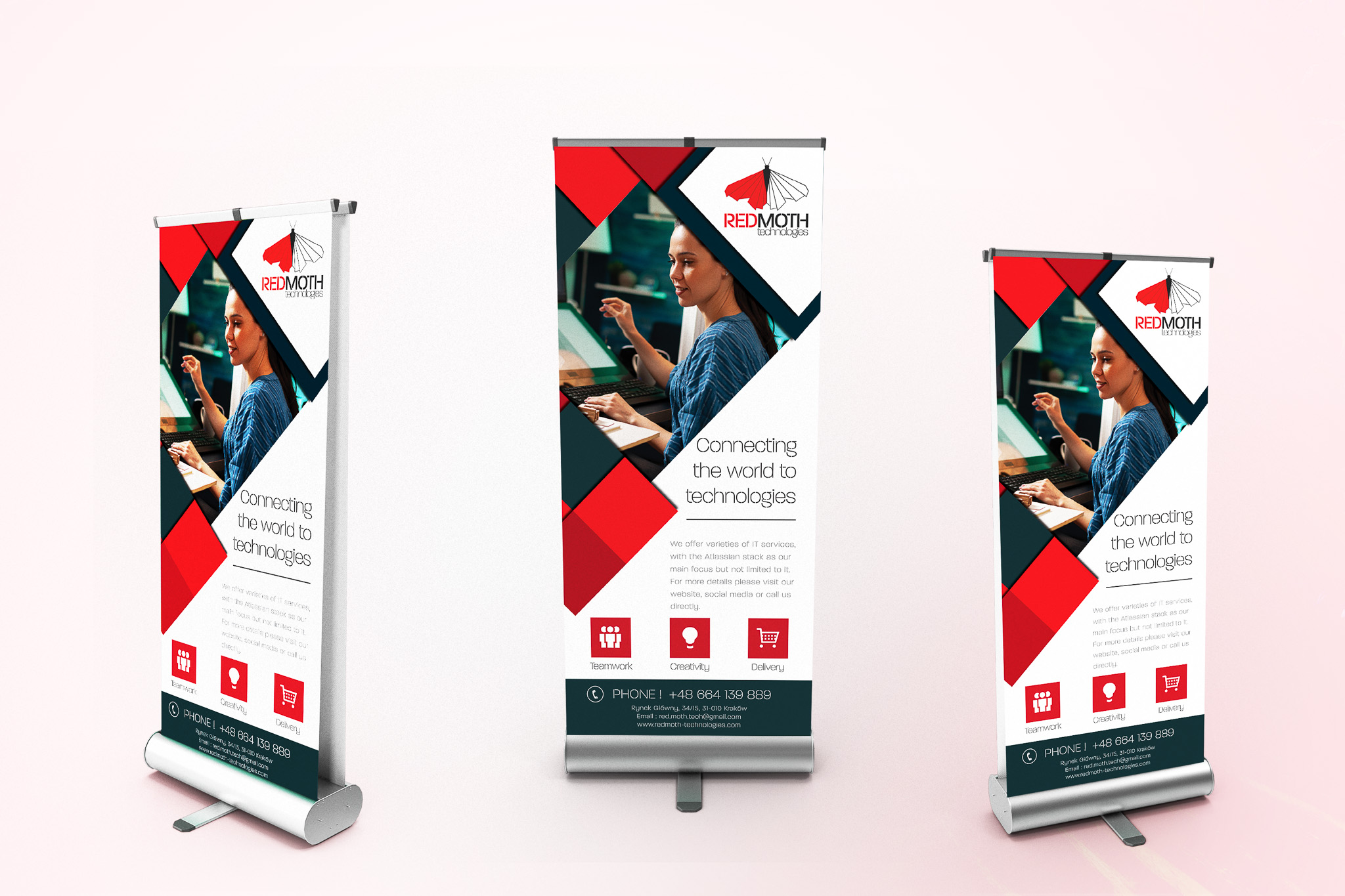 Red Moth Technologies stand board